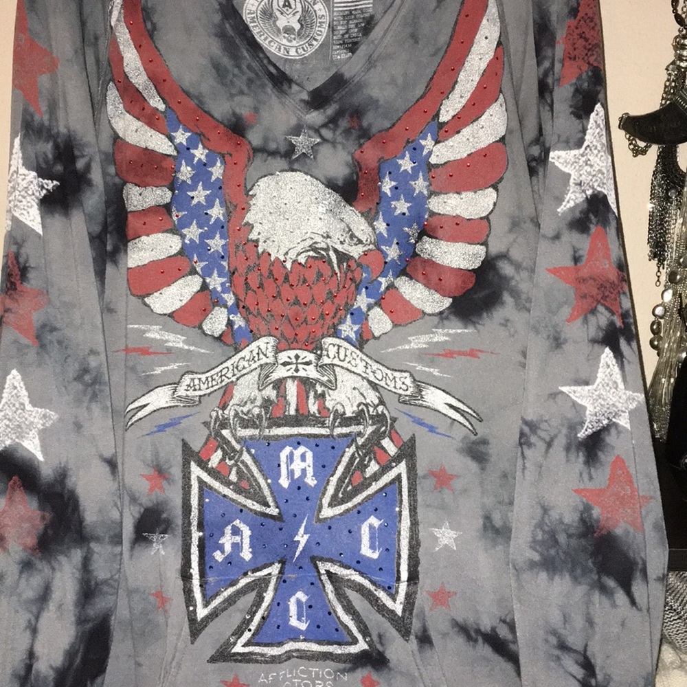 XL Affliction American Customs Eagle Hoodie